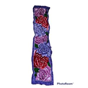 Adrienne Vittadini Floral Silk Scarf 15x60
